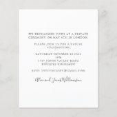 予算ミニマリスト写真エロペメントパーティの招待状 (裏面)