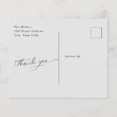 予算ミニマリスト写真カスタムウェディングありがとう (裏面)