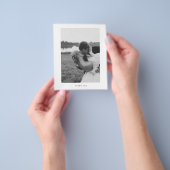 予算ミニマリスト写真感謝カード チラシ (手)