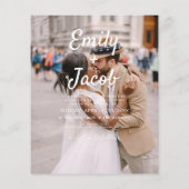 予算ミニマリスト写真QRコードホワイト結婚ズ (裏面)