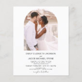 予算ミニマリスト写真QRコードホワイト結婚ズ (裏面)