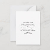 予算ミニマリスト手書きスクリプトありがとう ノートカード (裏面)