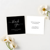 予算ミニマリスト白結婚文字ありがとう ノートカード