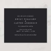 予算ミニマリスト黒日付の変更タイポグラフィ (裏面)