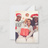 予算ミニマリストBoho Handクリスマスツリーを描いた ノートカード (裏面)