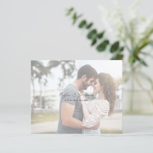 予算ミニマルなシック写真H日付を保存 (スタンド正面)