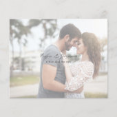 予算ミニマルなシック写真H日付を保存 チラシ (正面)