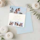 予算ミニマルなベージュフォトコラージュ結婚ズ