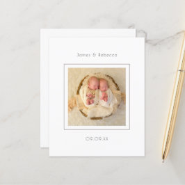 予算ミニマルな双子の写真誕生のお知らせ