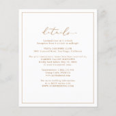 予算ミニマルオールインワン結婚式招待状 (裏面)