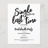 予算ミニマルバチェロレッテ招待状 (正面)