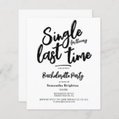 予算ミニマルバチェロレッテ招待状 (正面/裏面)