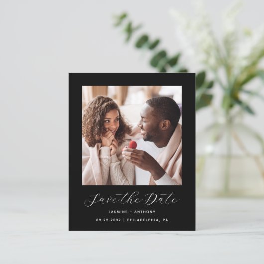 予算ミニマルフォトスクリプト黒日付の保存 (スタンド正面)