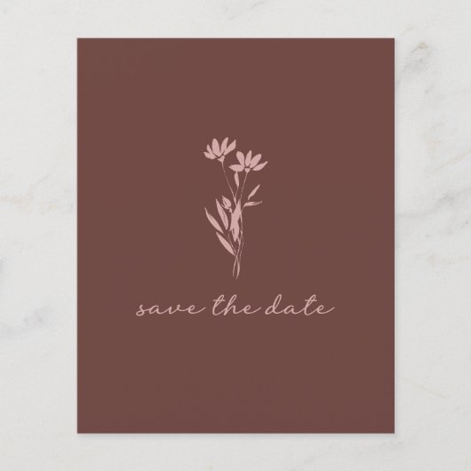 予算ミニマルフローラ茶色の写真保存日付 (正面)