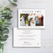 予算ミニマルモダンス結婚3写真感謝していのあなた ノートカード