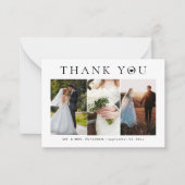 予算ミニマルモダンス結婚3写真感謝していのあなた ノートカード (正面)