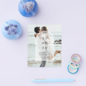 予算ミニマルモダンリストアーチフォト日付の保存 チラシ (シングル)