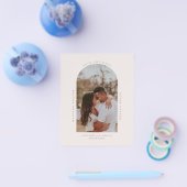 予算ミニマルモダンリストアーチフォト日付の保存 チラシ (シングル)