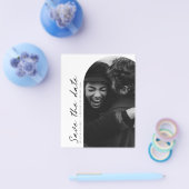 予算ミニマルモダンリストアーチフォト日付の保存 チラシ (シングル)