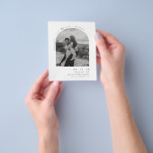 予算ミニマルモダンリストアーチフォト日付の保存 チラシ (手)