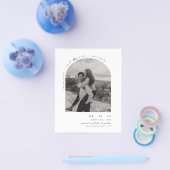 予算ミニマルモダンリストアーチフォト日付の保存 チラシ (シングル)