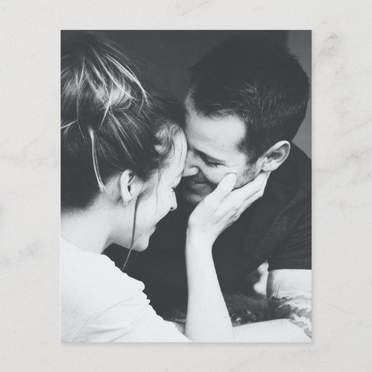 予算ミニマルモダンリストフォトブルー日付の保存 (裏面)