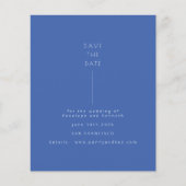 予算ミニマルモダンリストフォトブルー日付の保存 (正面)