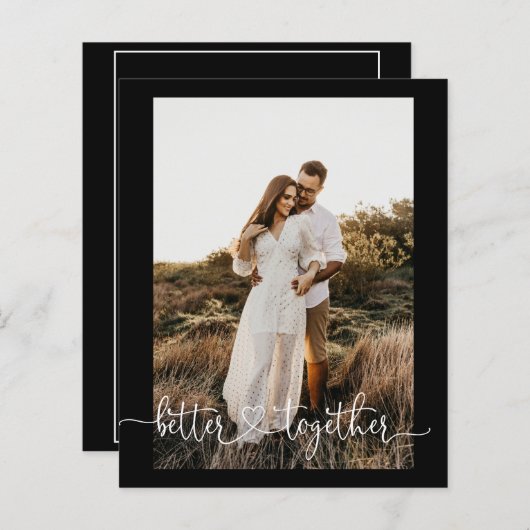 予算ミニマルモダンリストフォト日付の保存 (正面/裏面)