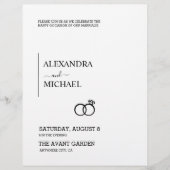 予算ミニマルモダンリスト書結婚の チラシ (正面)