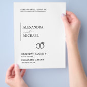 予算ミニマルモダンリスト書結婚の チラシ (手)