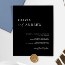 予算ミニマルモダンリスト |結婚式招待状