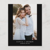 予算ミニマルモダンリスト |結婚式招待状 (裏面)