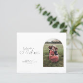 予算ミニマル写真クリスマスホリデーカード (スタンド正面)