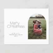 予算ミニマル写真クリスマスホリデーカード (正面)
