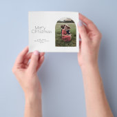 予算ミニマル写真クリスマスホリデーカード チラシ (手)