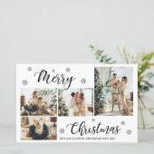 予算ミニマル写真コラージクリスマスグリーティング (スタンド正面)