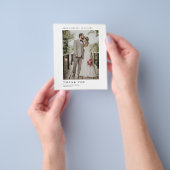 予算ミニマル写真サンキューカード チラシ (手)