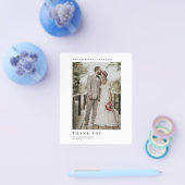 予算ミニマル写真サンキューカード チラシ (シングル)