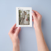 予算ミニマル写真サンキューカード チラシ (手)