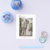 予算ミニマル写真サンキューカード チラシ (シングル)