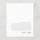 予算ミニマル写真サンキューカード チラシ (裏面)