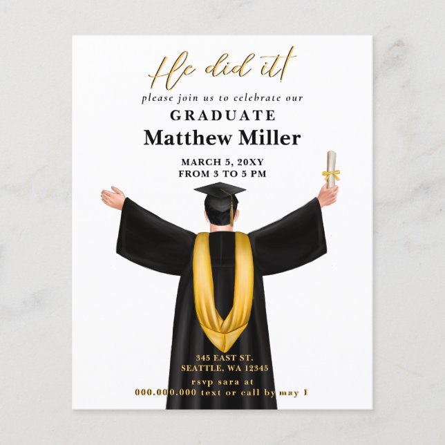 予算ミニマル写真彼はそれを卒業した (正面)