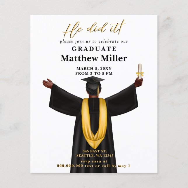 予算ミニマル写真彼はそれを卒業した (正面)