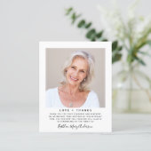 予算ミニマル写真悔やみや弔慰サンキューカード (スタンド正面)