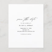 予算ミニマル写真結婚式の日付を保存 チラシ (裏面)