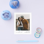 予算ミニマル写真結婚式の日付を保存 チラシ (シングル)