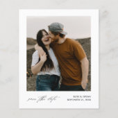 予算ミニマル写真結婚式の日付を保存 チラシ (正面)