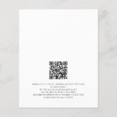 予算ミニマル文字QRコード白黒結婚 (裏面)