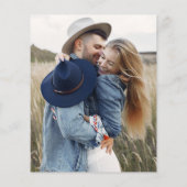 予算ミニマル日付を保存する手書き写真 チラシ (裏面)