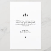 予算ミニマル海軍金ゴールド4写真クリスマスカード (裏面)